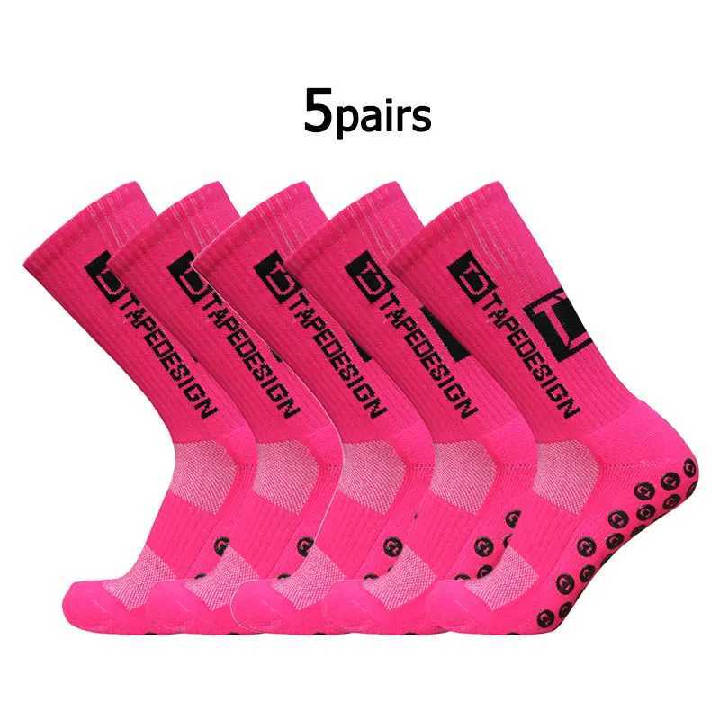 5PairsLot New ANTI SLIP Tapedesign Football Socks Mid Calf NonSlip Soccer Sport Cycling Sports Mens Sock EU3845 J251015