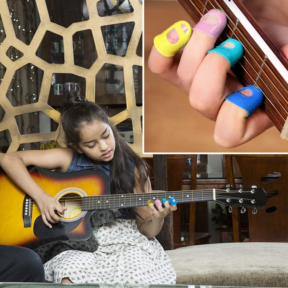 Guitar Silicone Finger Cots,Dab Wax Smoking Finger Cots,Heat Resistant, Scratch Proof, Temperature Proof Finger Protectors for Guitar Playing, And Man