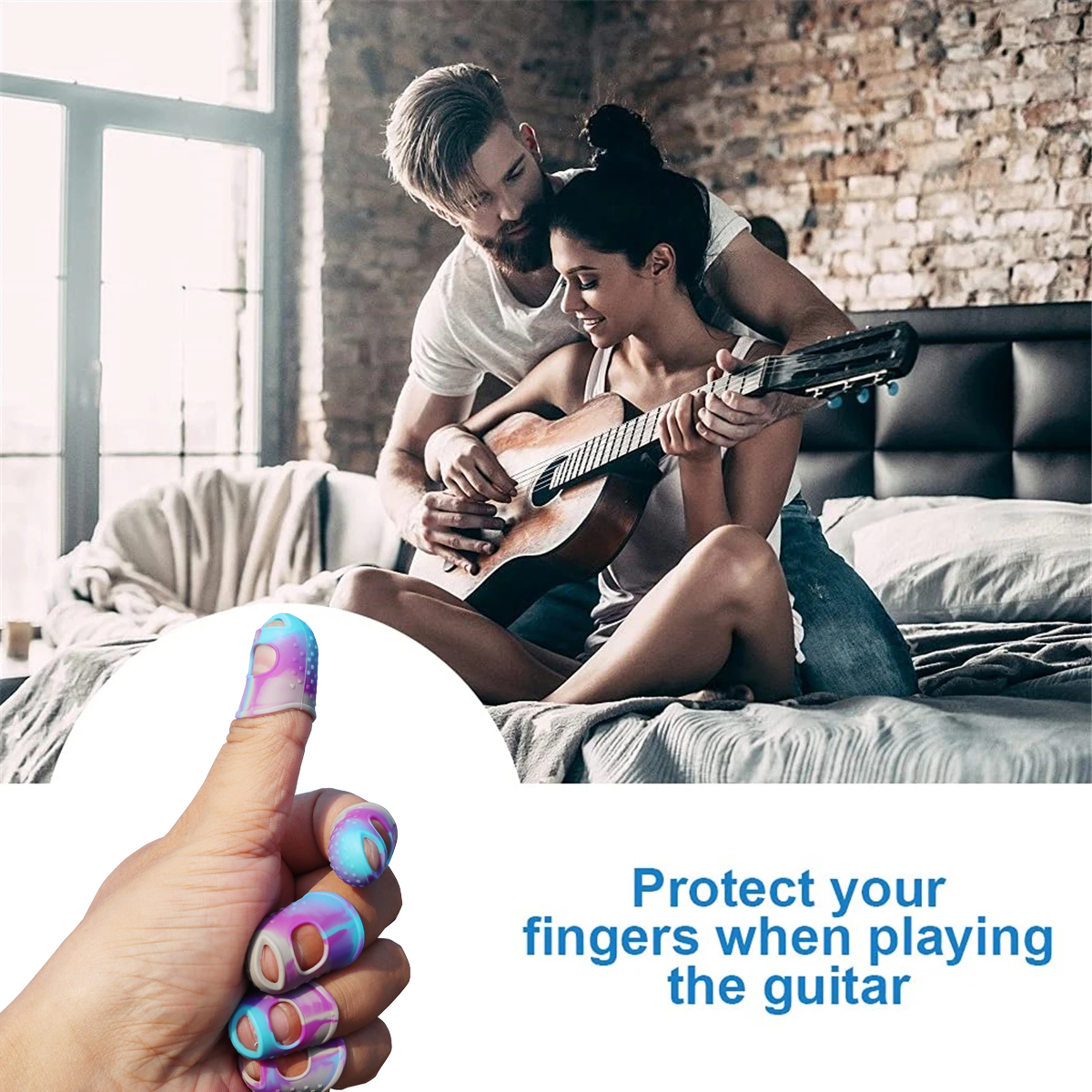 Guitar Silicone Finger Cots,Dab Wax Smoking Finger Cots,Heat Resistant, Scratch Proof, Temperature Proof Finger Protectors for Guitar Playing, And Man