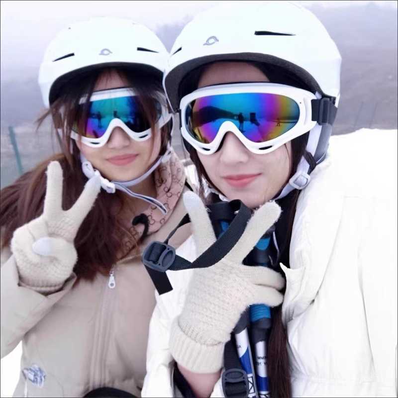 Winter Outdoor Eye Protection Ski Goggles Large Colorful Patches Anti Snow Blind Sunglasses Round Windproof Sand Riding Sports Mens Trend H251015