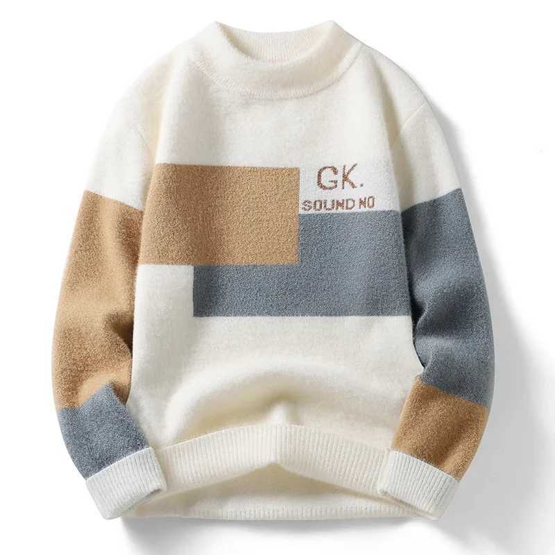 Sweater Mens Autumnwinter Crewneck Bottom Knit Mens Soft Waxy Thermal Top Mens Sweater Jumper Comfortable Stylish J251015