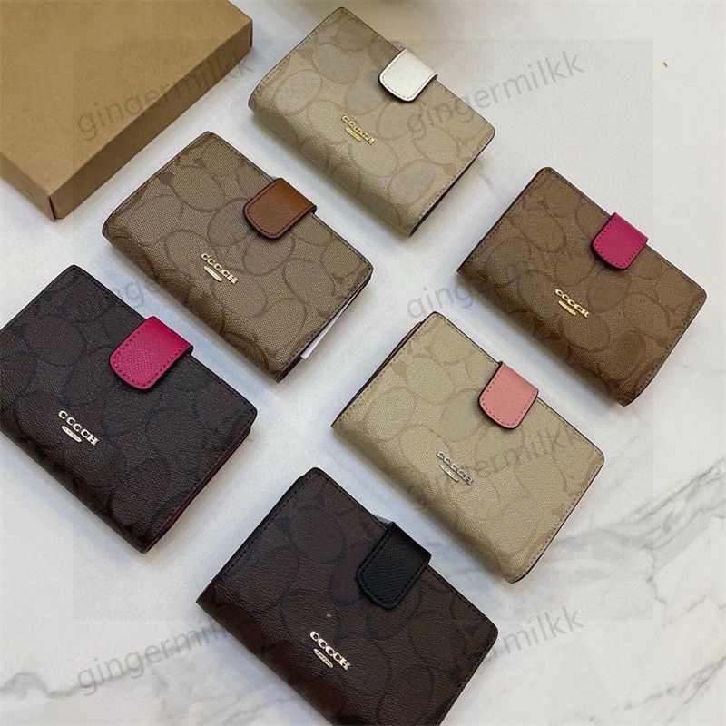 Womes Money Clips Designer Cow Leather Fashion Mens Womens Purses High Quality Short Wallet For Men Credit Card Wallets With Box