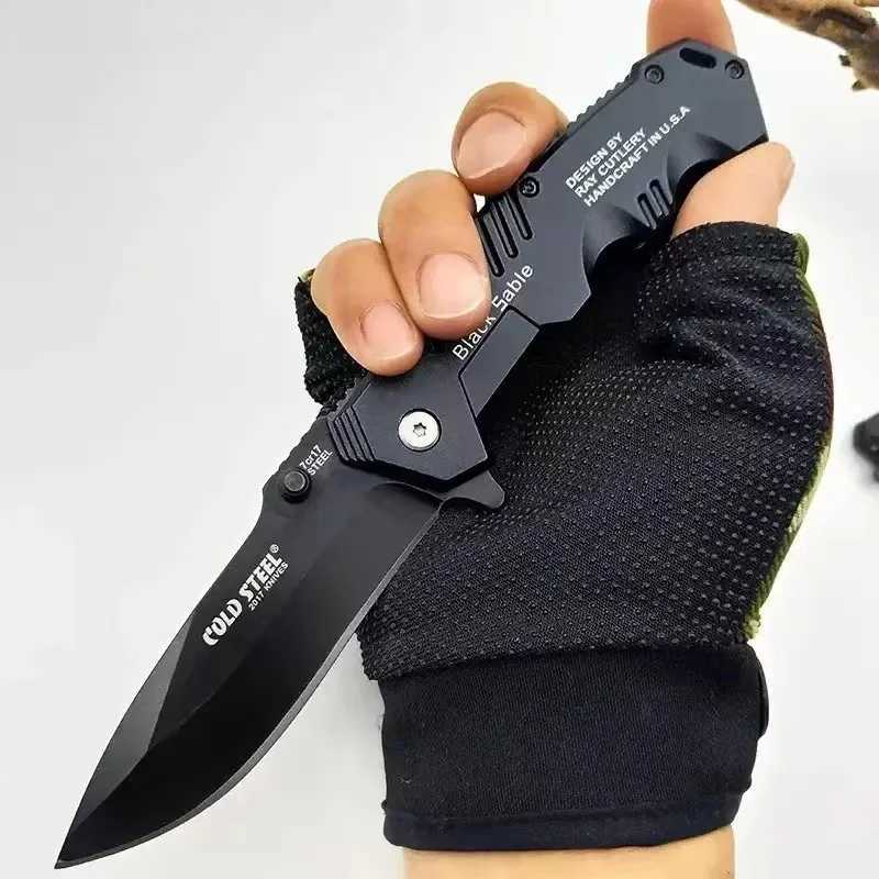 1pc Folding Knife Stainless Steel Portable High Density Camping Knife Outdoor Camping Tactics Mini Portable Knife H251015