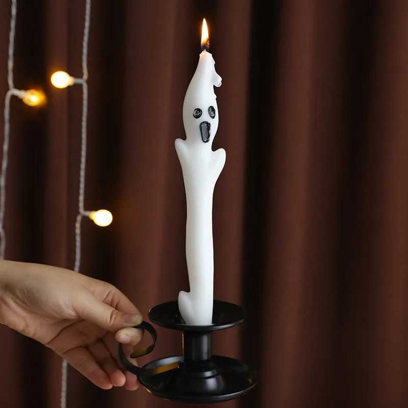 Halloween Explosion Ghost Long Pole Candle Atmosphere Arrangement Candle Party Decoration Atmosphere Scented Candle C251015