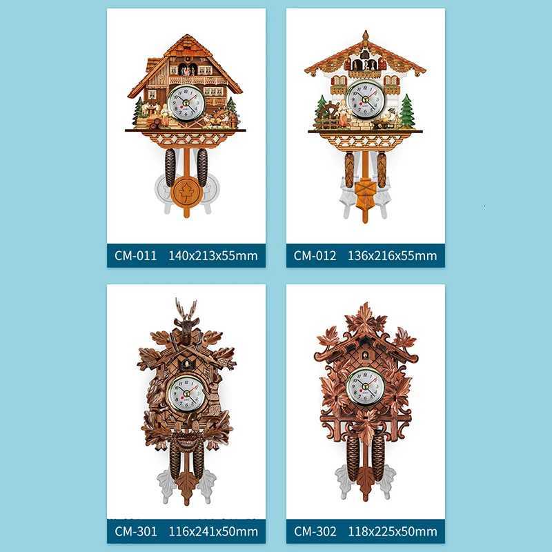 Cuckoo Clock Wall Clock Handicraft Vintage Wooden Cuckoo Tree House Clock For Bedroom Living Room Office Home Decoration C251015