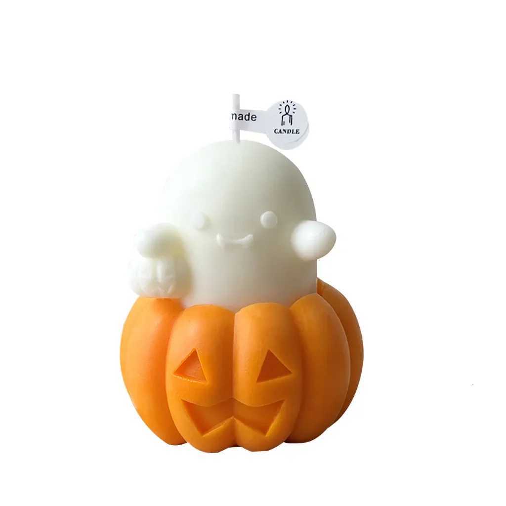 12pcs Ghost Pumpkin Scented Candle Adorable Soy Wax Candles Idea Gifts for Holiday Halloween Home Party Atmosphere Decorative C251015