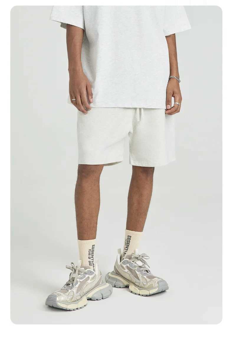 Mens Summer Casual Shorts Drawstring Solid Color Cotton Linen Short PantsT251015