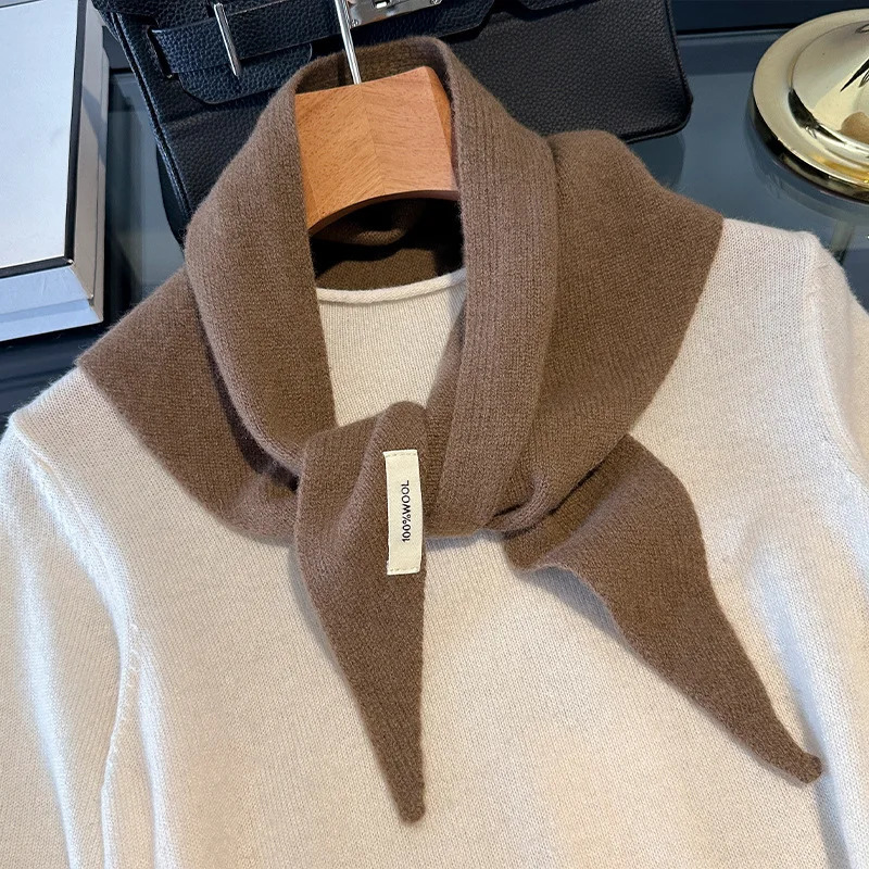 Wool Winter Scarf For Women Long Warm Cashmere Scarves Hijab Solid Lady Shawl Wrap Female Pashmina Bandana Head Scarfs 251014