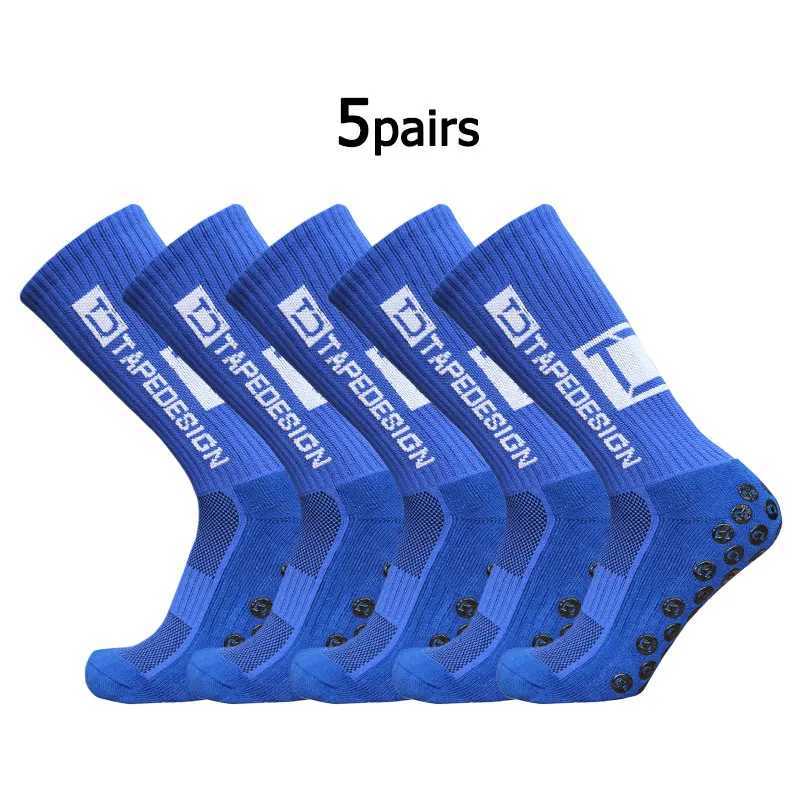 5PairsLot New ANTI SLIP Tapedesign Football Socks Mid Calf NonSlip Soccer Sport Cycling Sports Mens Sock EU3845 J251015