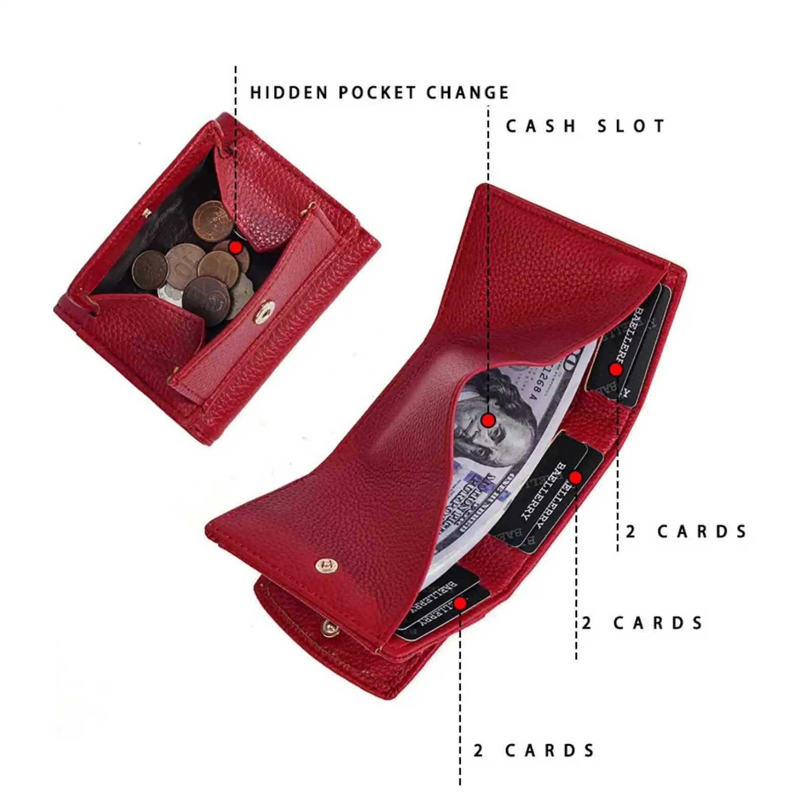 Solid Color MultiCard Trifold Coin Purse Fashion Casual New Womens Short Wallet Simple Mini Pu Purse Card Holder Gift LadiesL251015