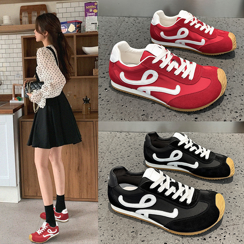 2025 Spring/Summer Yang Mi's hit style matching sports training platform height-increasing shoes, waffle-style Agnes shoes, casual multi-color ba