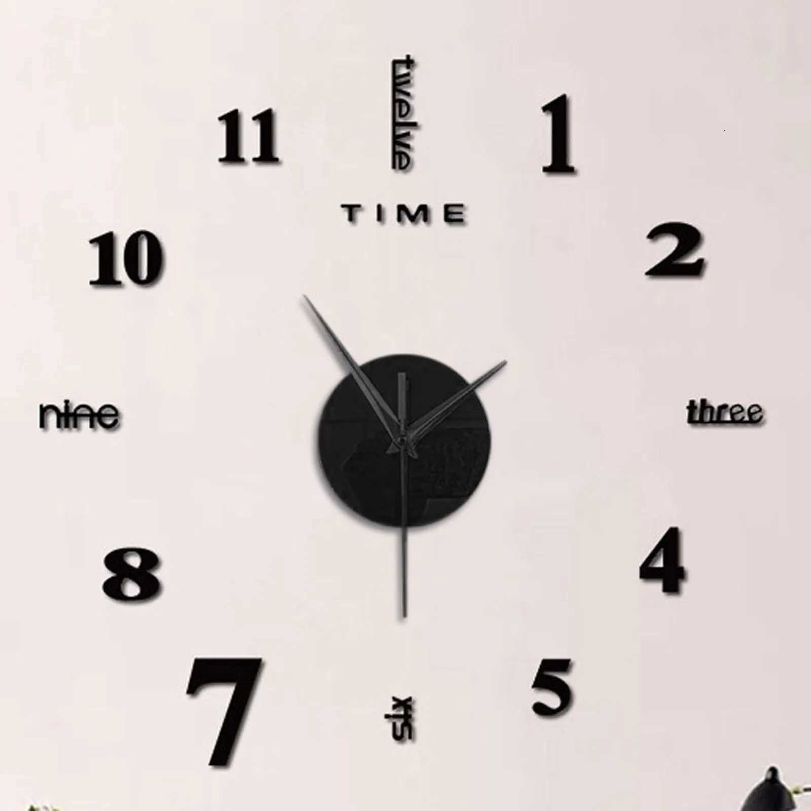 3D Wall Clock Mirror Wall Stickers DIY Wall Clocks Modern Design Mute Quartz Needle Watch reloj de pared Home Decor HOT C251015