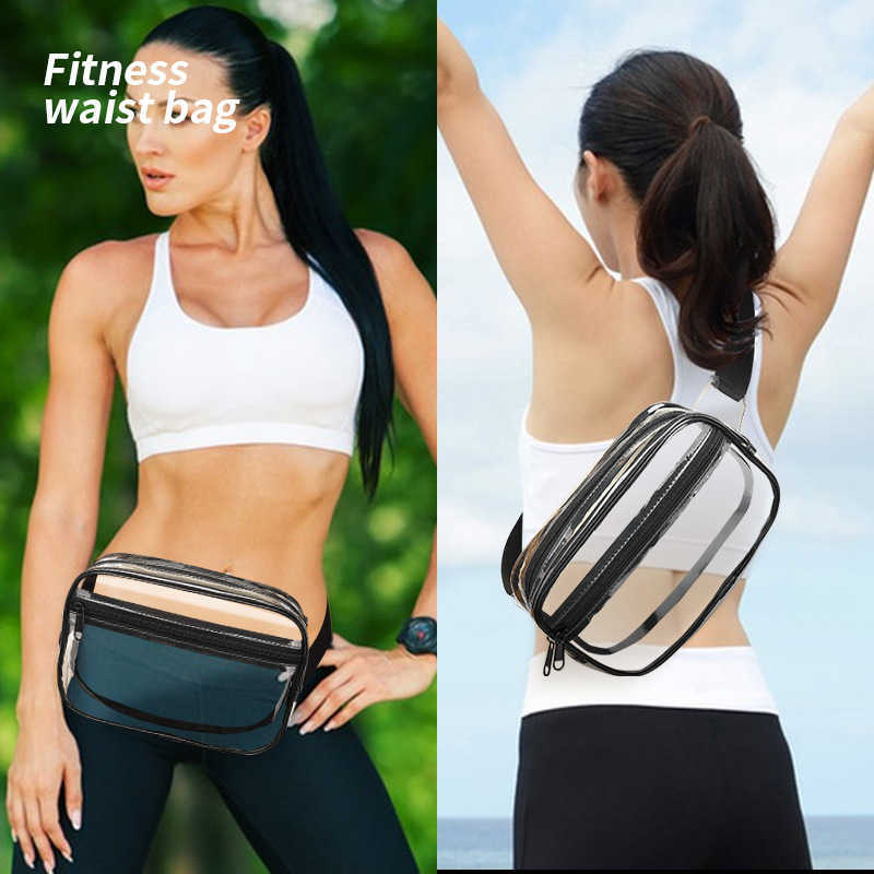 Pvc Material Transparent Waist Bag Trendy Chest Bag Waterproof Crossbody Bag Outdoor Sports Phone Bag Casual Shoulder Bag H251015