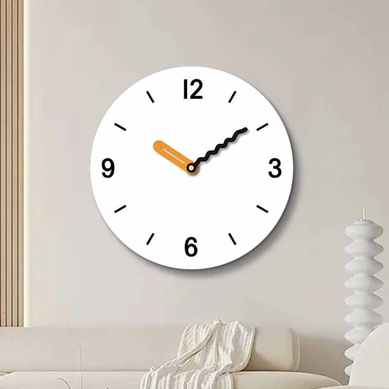 Circular digital wall clock simple and interesting pointer clock silent living room bedroom office C251015