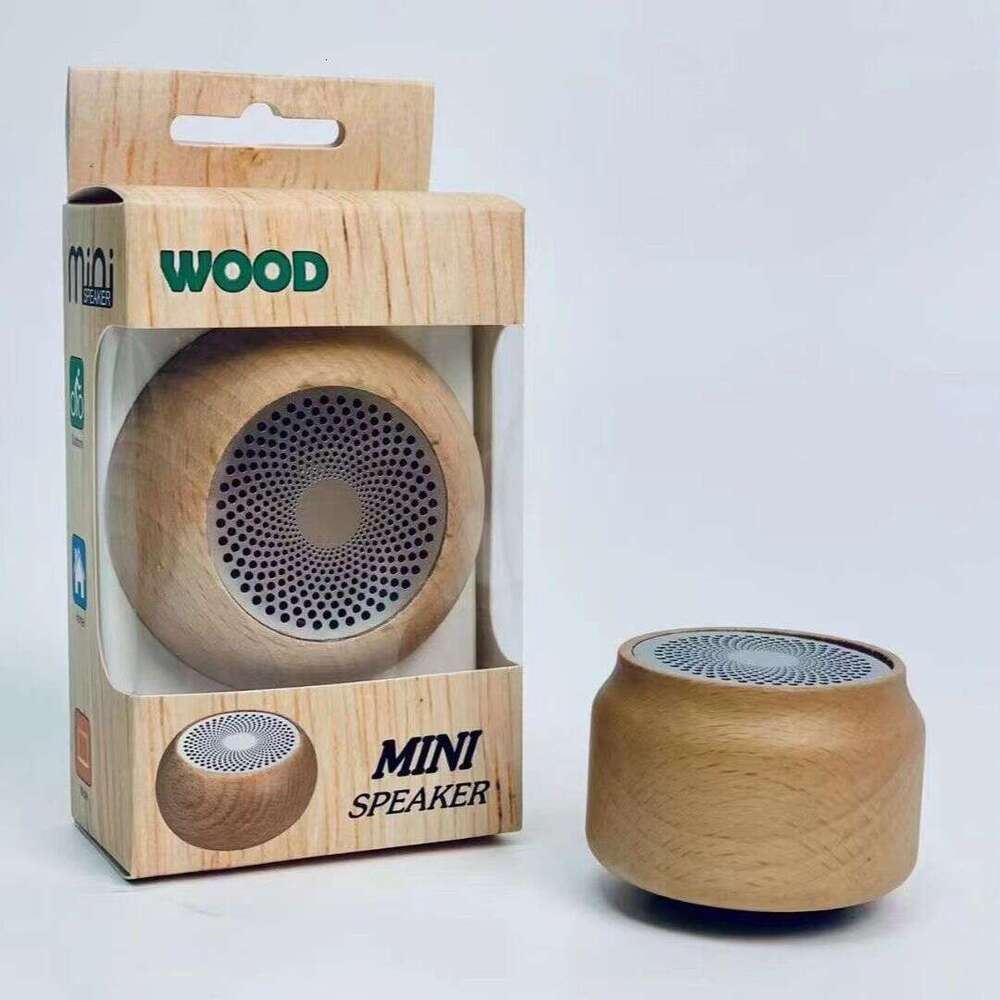 CY Portable Subwoofer Gift Mini Wooden Wireless Solid Wood Bluetooth Speaker