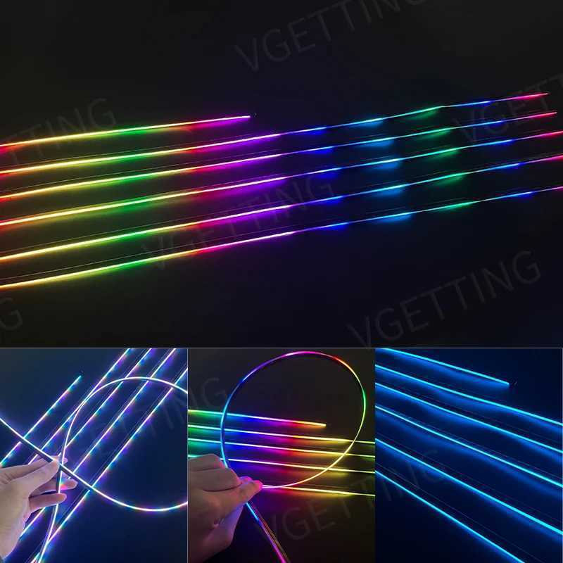 22 in 1 18 in 1 64 Color RGB Symphony Car Atmosphere Interior LED Acrylic Guide Fiber Optic Universal Decoration Ambient Lights X251015