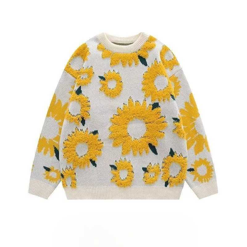 Chrysanthemum Jacquard Mens Knit Sweater Cashmere Clothing Deals Knitwear 2025 Casual Streetwear Woven Pullovers Male No Hoodie J251015