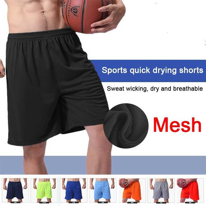 2025 New Football Mens Sports Shorts Fast Slow Run Breathable QuickDry Mesh Shorts Gym Fitnesssolid Color Polyester CasualwearT251015