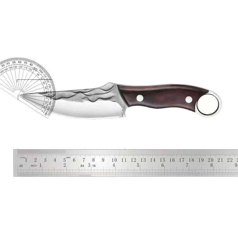 Handforged Stainless Steel Sharp Meat Knife Outdoor Camping Colorful Wood Handle Multifunctional Portable Small Knife H251015