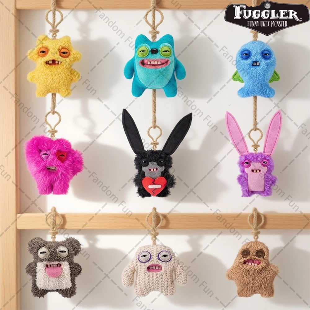 Fuggler 5th Pendant Keyrings Plushies Original New Funny Ugly Monster Lord Long Ears Rabbit 1214cm Keychain Stuffed Toy GiftXJ251015