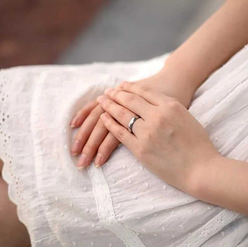 Kolmnsta 6mm Mens Titanium Ring Silver Color Polished Classic Engagement Anel Rings For Male Female Wedding Bands Never FadeL251015