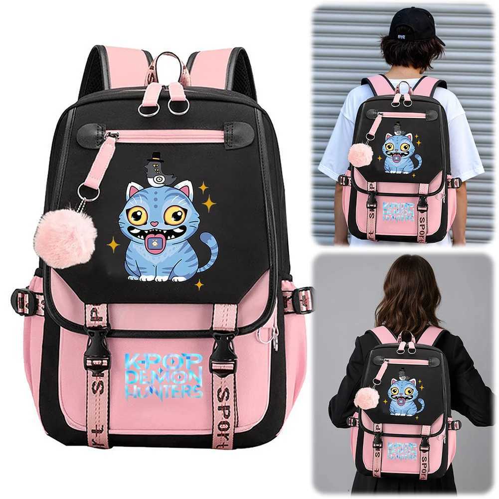 For KPop Demon Hunters Backpack Teenagers Daily Backpack 2025 Hot Movie Huntrix Demon Hunters School Bag for Students Girls BoysW251015