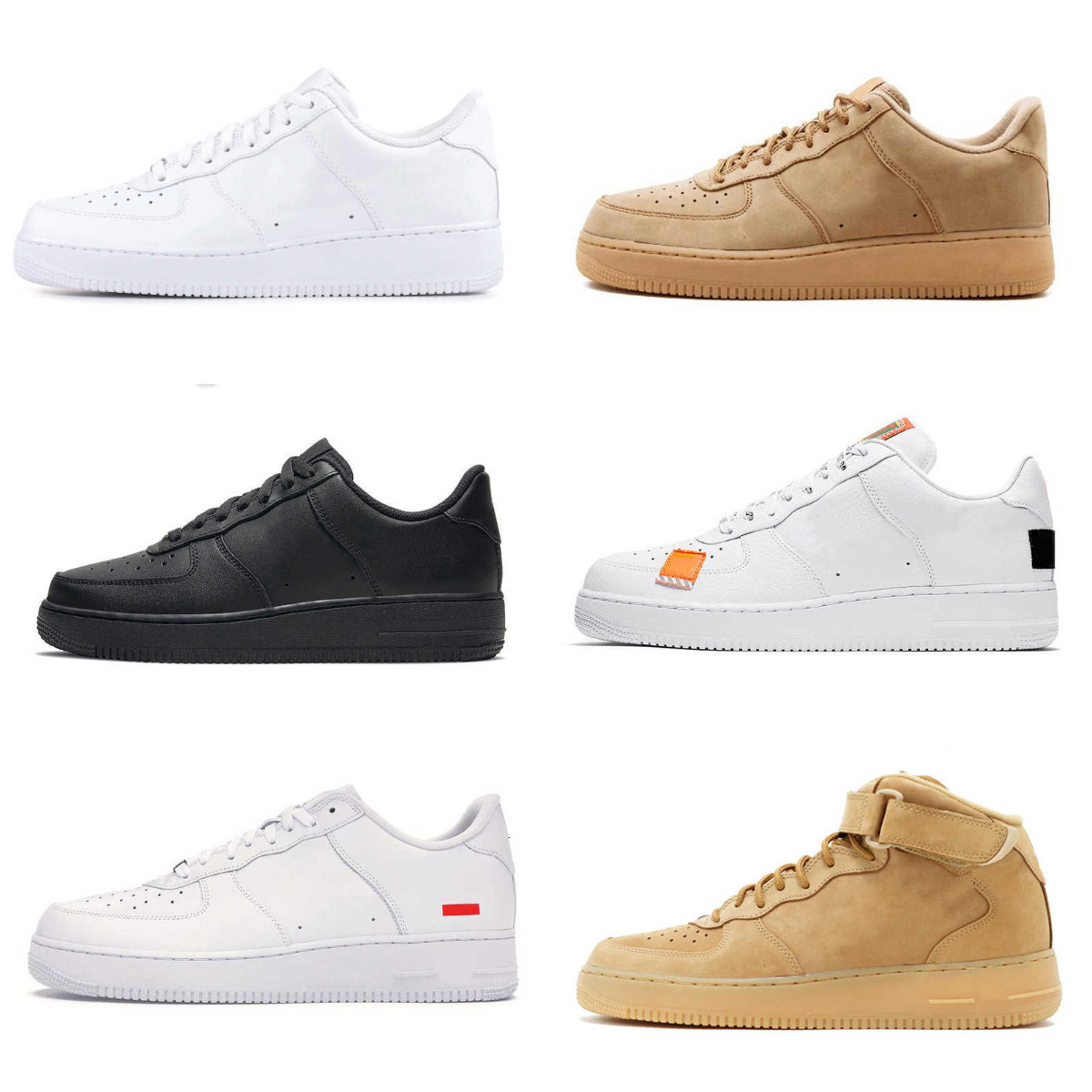 Trainers 1 07 ForC Casual Shoes Men Women Low All White Pure Black Wheat Skateboard ONE Leather Tennis Sports Jogging Shoe Designers High Running Outdoor Sneakers K88