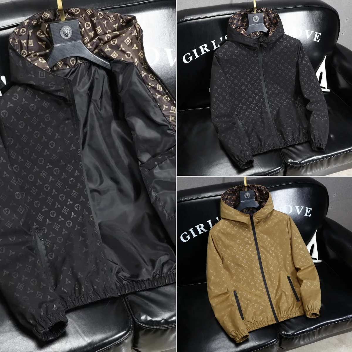 Designer Men's Jackets European station light Luxury Brand Men's fat spring coat men's casual Men's jacket hooded loose large vers