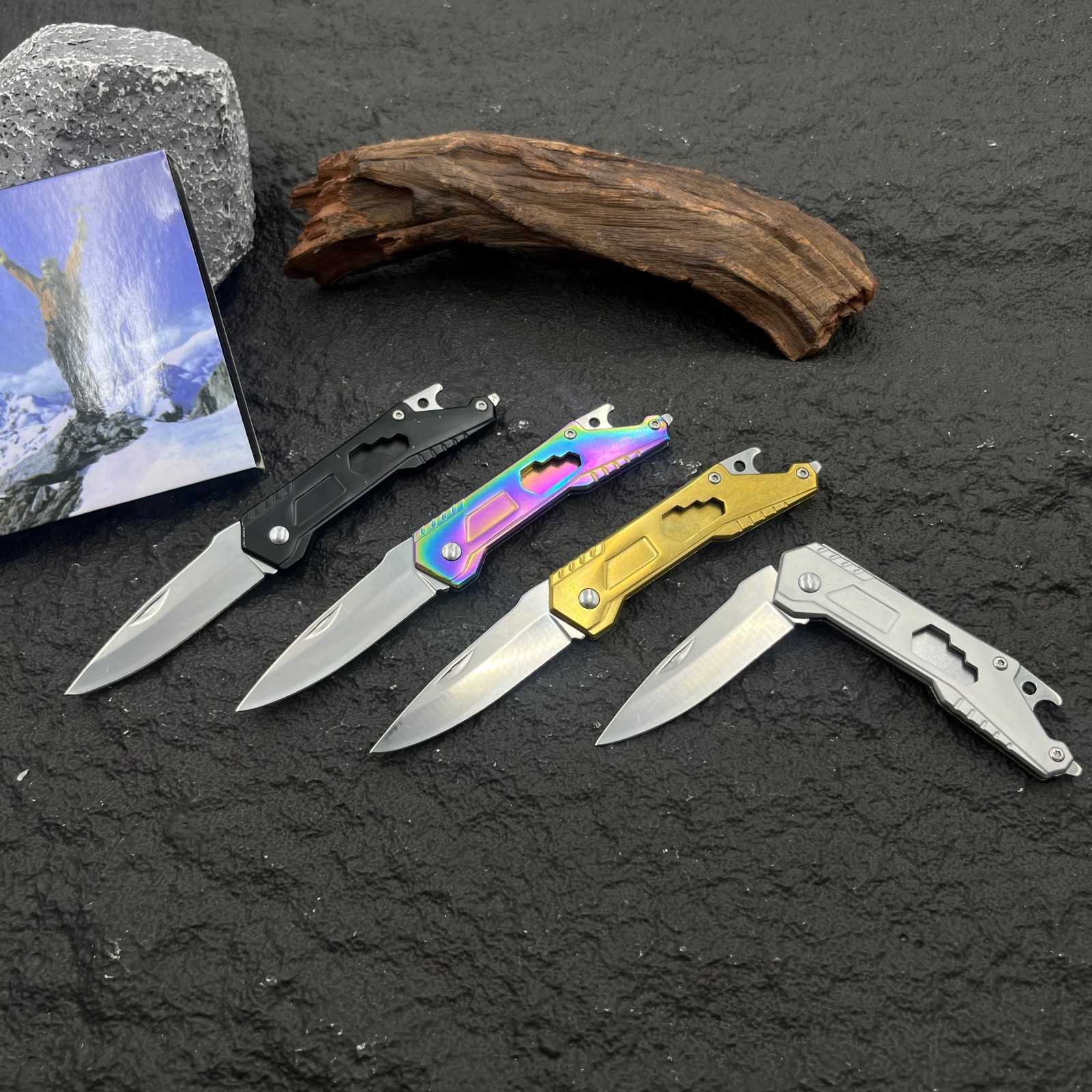 Multifunctional Outdoor Stainless Steel Folding Knife High Hardness Portable Pocket Knife Camping Hiking Multiuse Knife Mini Knife H251015