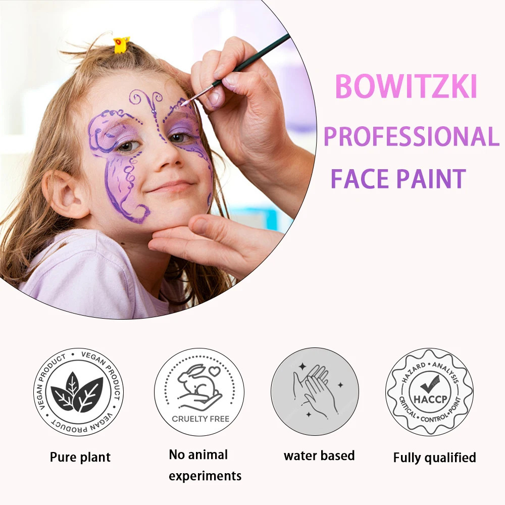 54 Colors Professional Body Face Paint kit For Party Face Paint Kit Water Based Non Toxic Face Paint Palette Water Soluble High 251010