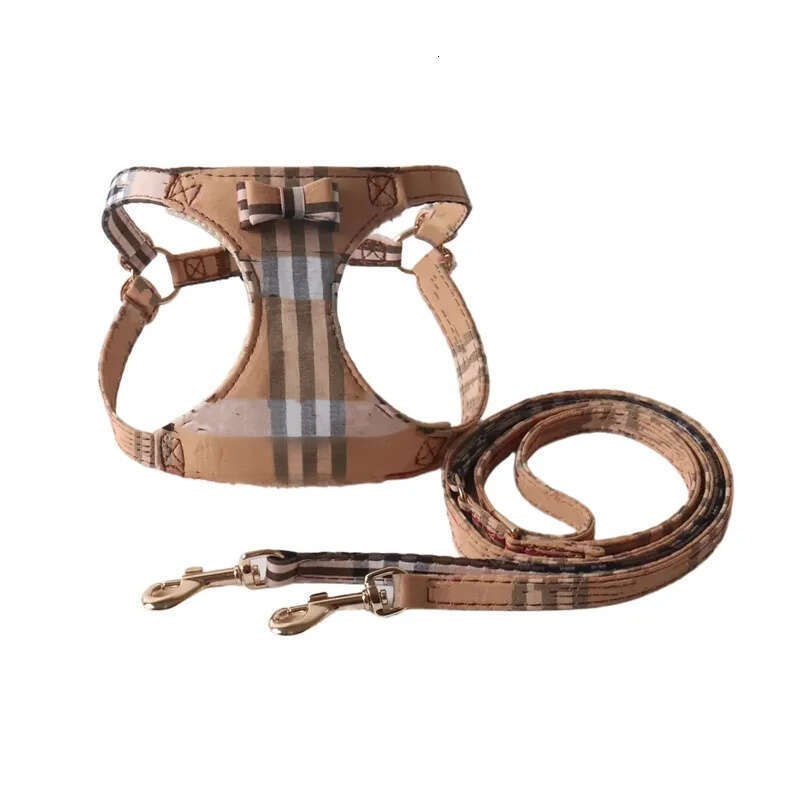 2025 new Designer Dog with Bow and Multi-Functional Leash, Step in Soft Pet Harness, Adjustable Puppy for Small Dogs Cats, No Choke Harness