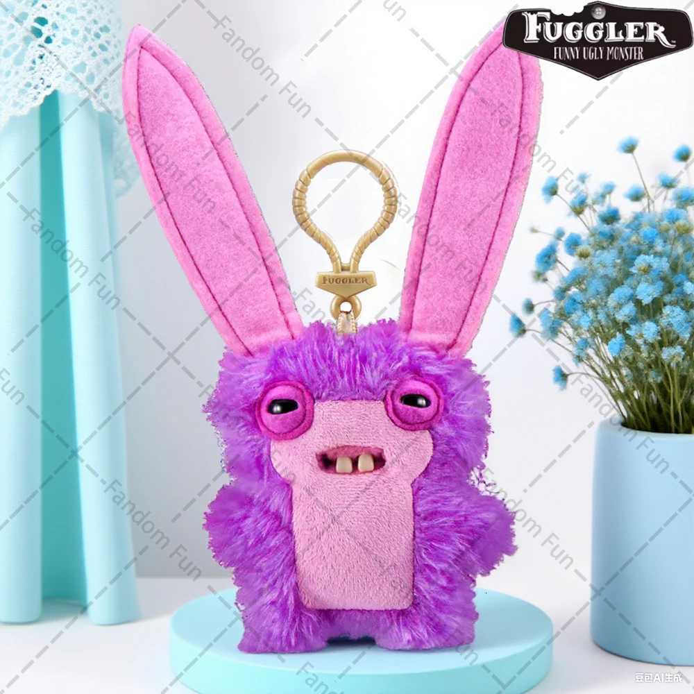 Fuggler 5th Pendant Keyrings Plushies Original New Funny Ugly Monster Lord Long Ears Rabbit 1214cm Keychain Stuffed Toy GiftXJ251015