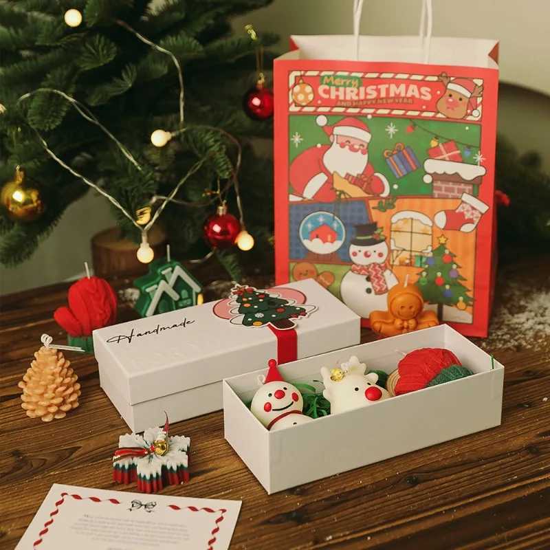 Christmas Scented Candle Xmas Decorative Aromatherapy Candles Guest Gift Set Idea for Friends Relaxation Present C251015