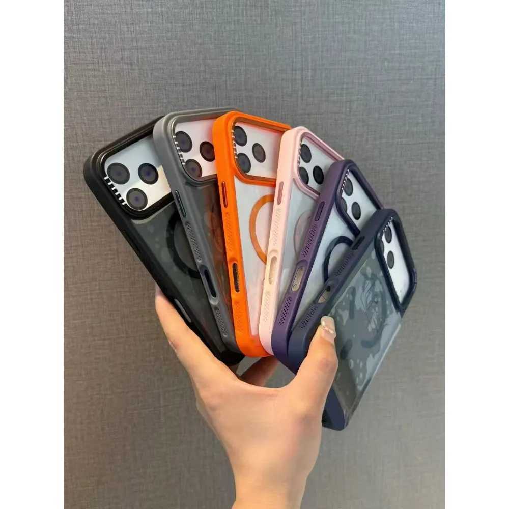 New Luxury Clear For Heat Dissipation Frame Phone Case For iPhone17 16 15 14 13 12 Pro Max Acrylic Protective Back Cover T251015