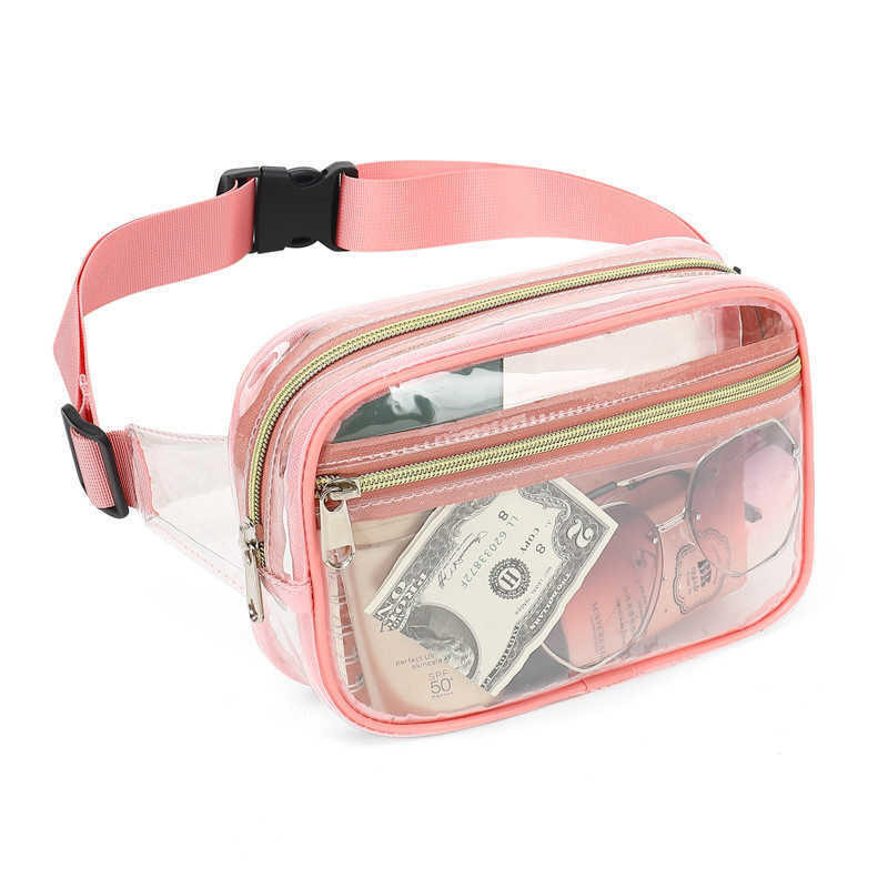Pvc Material Transparent Waist Bag Trendy Chest Bag Waterproof Crossbody Bag Outdoor Sports Phone Bag Casual Shoulder Bag H251015