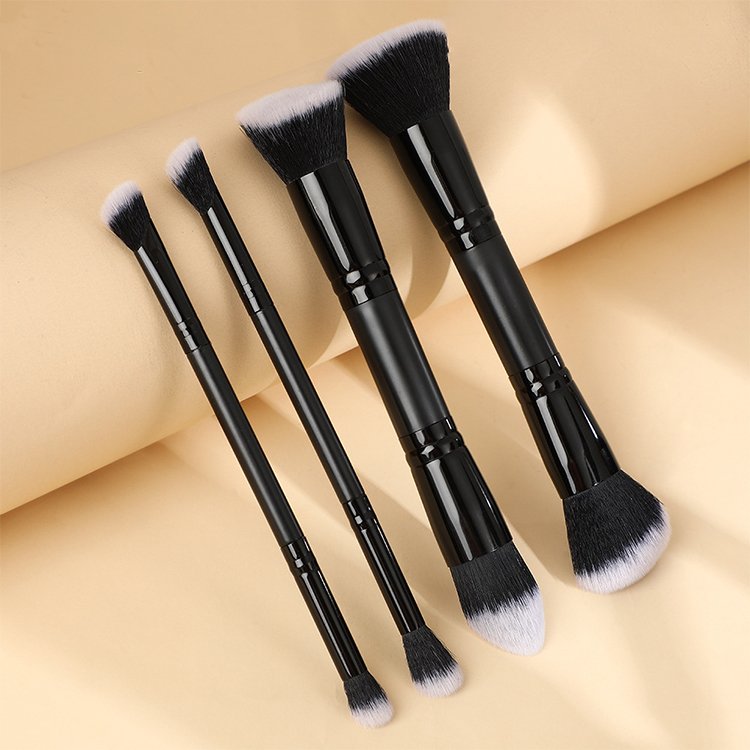 Creative Makeup Brushes Soft Bristles, Portable, Non-Shedding 4-Piece Facial Makeup Brush Set Fluffy, Non-Absorbent Powder Brush Factory Customizable