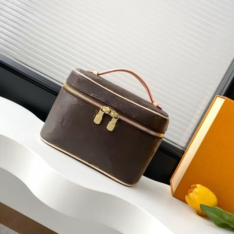 HBP Vintage nice bb vanity makeup bag luxury Womens designer tote handbag wash pouch make up bags mens wallet Leather toiletry Shoulder clutch co