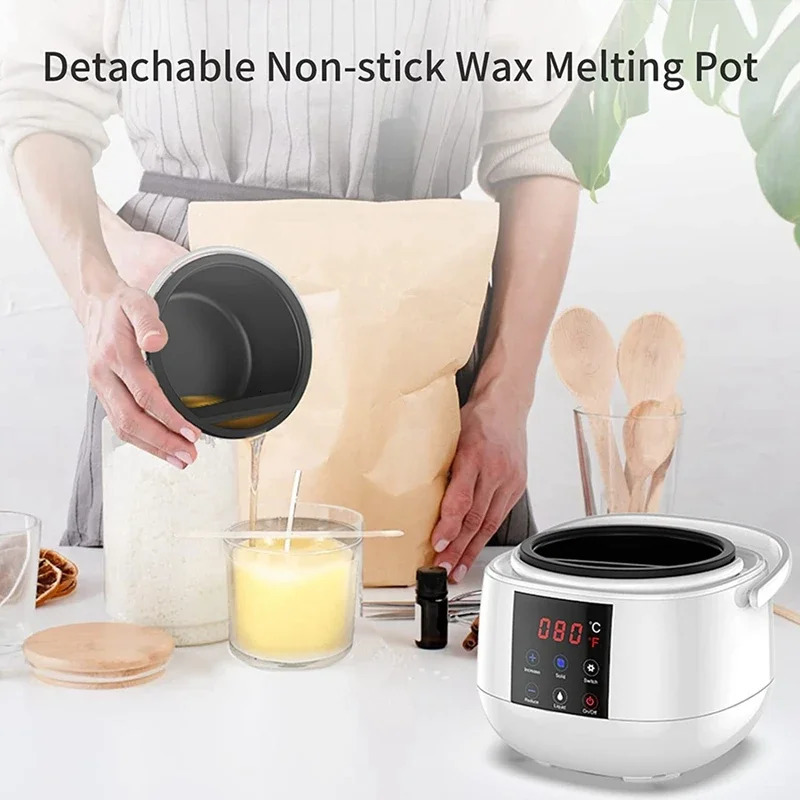 Candle Making Wax Melting PotWax Melter For Candle MakingLED Temperature Display For Adults BeginnerSoy Wax 251013