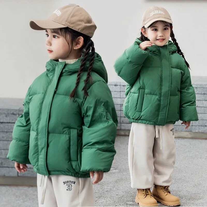 Kids Unisex Puffer Jacket Heavy Insulation Warmth Hooded Short Loose Design Baby Toddler Winter CoatT251016
