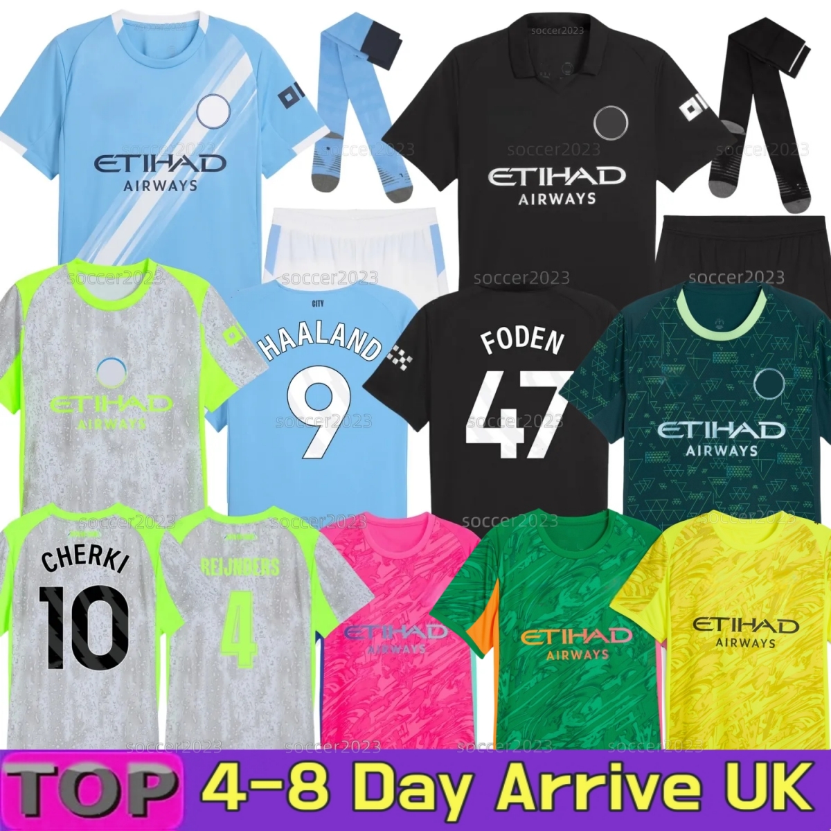 25 26 HAALAND soccer jerseys FODEN MARMOUSH CHERKI GREALISH KOVACIC DOKU FERRAN 2025 2026 Player football shirt uniforms men kids kit RODRIGO VITOR REIS KHUSANOV