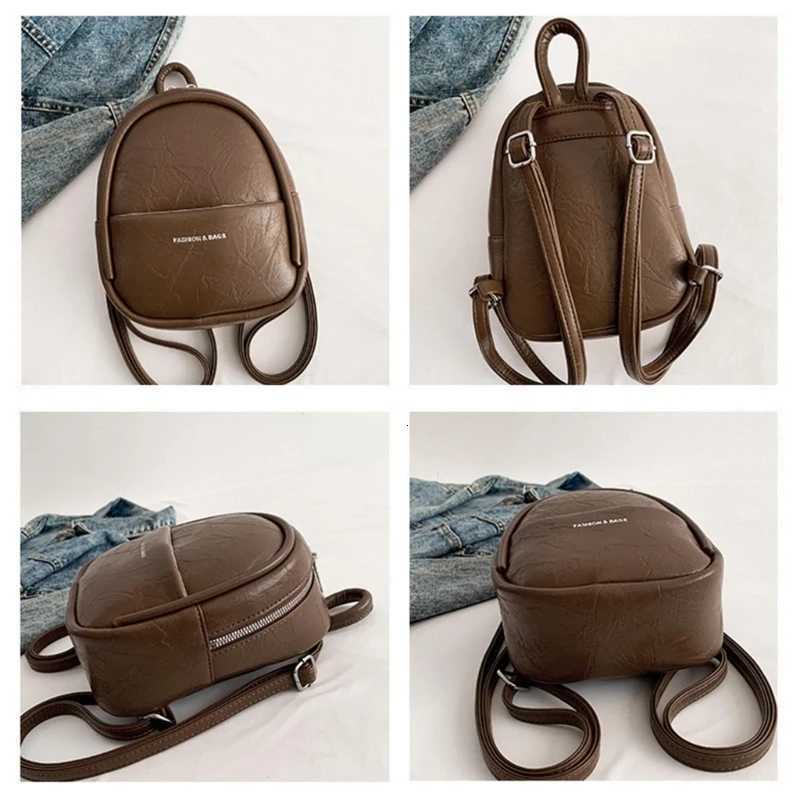 2023 NEW Backpack Vintage Small Rucksack Fashion Double Strap Shoulder Bag for Girl Women Solid Color Letter Printed BagT251016