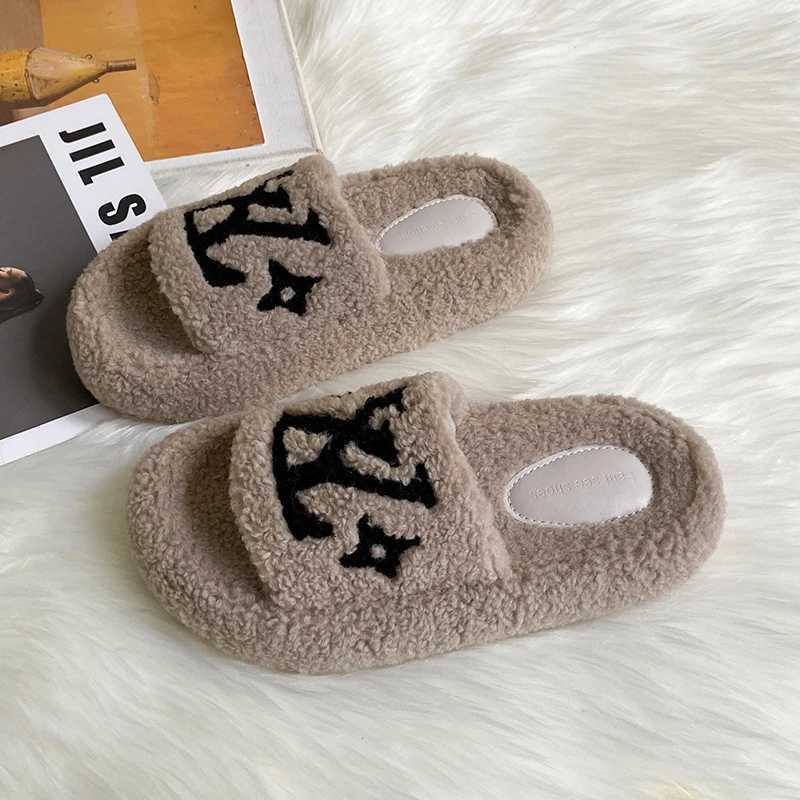 Womens Fi Plush Shoes 2025 Autumn New Outdoor N Slip Cott Slippers Comfortable Height Increase Platform Casual ShoesXJ251016