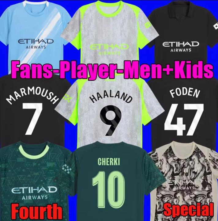 man city 25 26 HAALAND MARMOUSH SOCCER JERSEY GREALISH MAN CITIES ALVAREZ player DE BRUYNE FODEN football tops shirt men kids kit DOKU Mancheste rs city jerseys