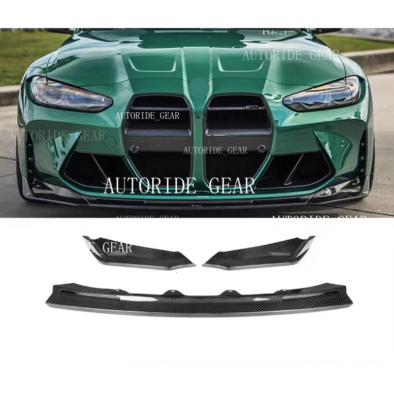 For G80 G82 M3 M4 V Style Front Body Kit Dry Carbon Fiber Car Bumper Spoiler Diffuser Utor28 Splitter Lip Exterior Parts