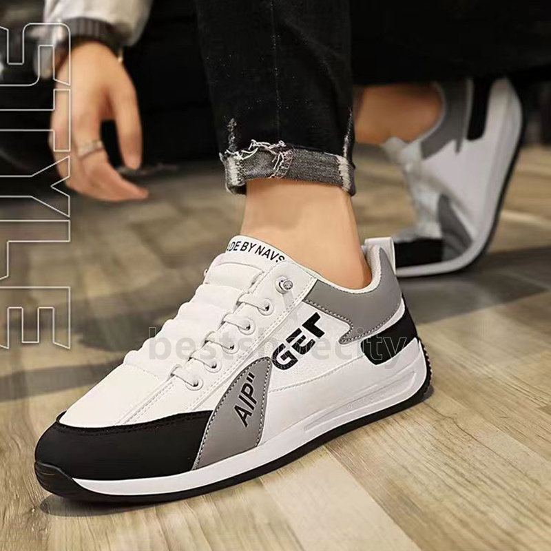 Retro Designer running shoes Training mens trainers Classic Black white grey comfort Outdoor Durable Slip-on sneakers size 39-44