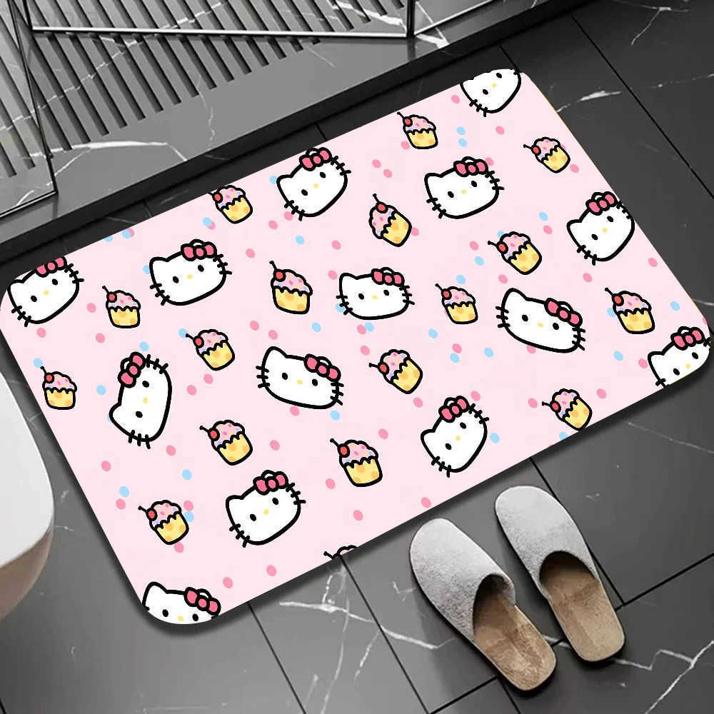 Sanrio Cartoon HHello KKitty Floor Mat Doormats Home Carpet Foot Mat Bathroom Absorbent Mats AntiSlip Mats Home Decor Supplies L251016