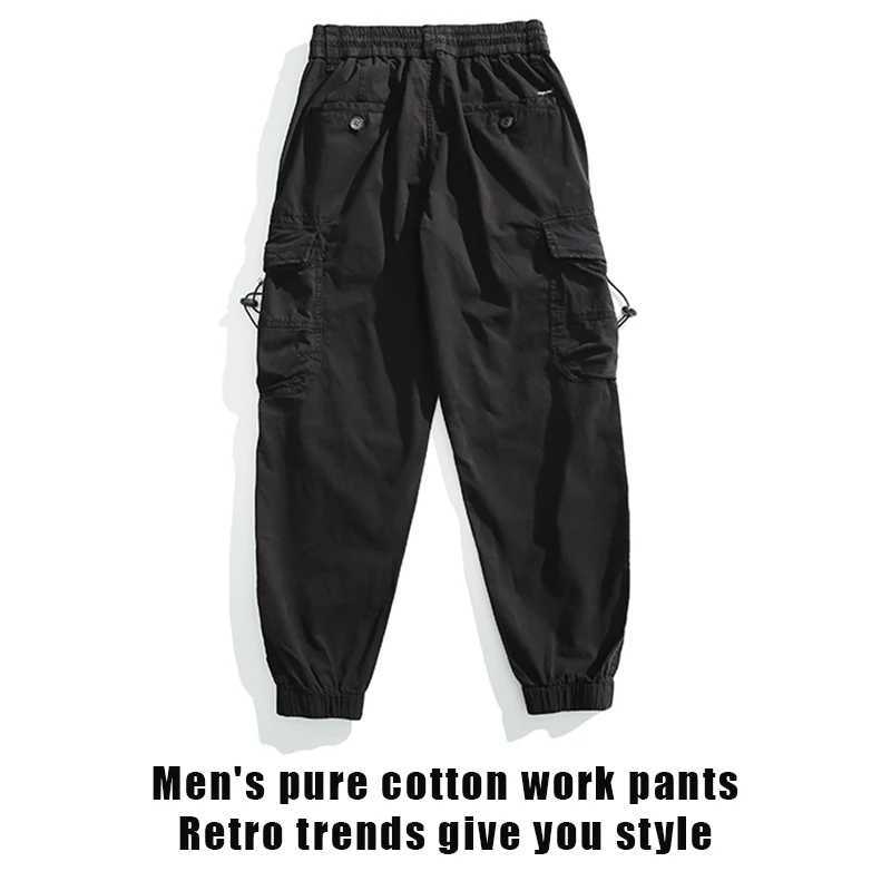 IPPOLICH Military Cargo Pants for Men Spring Street Fashion Big Pocket Breathable Cargo Pants Men Cotton Streetwear Cargo Pants J251203