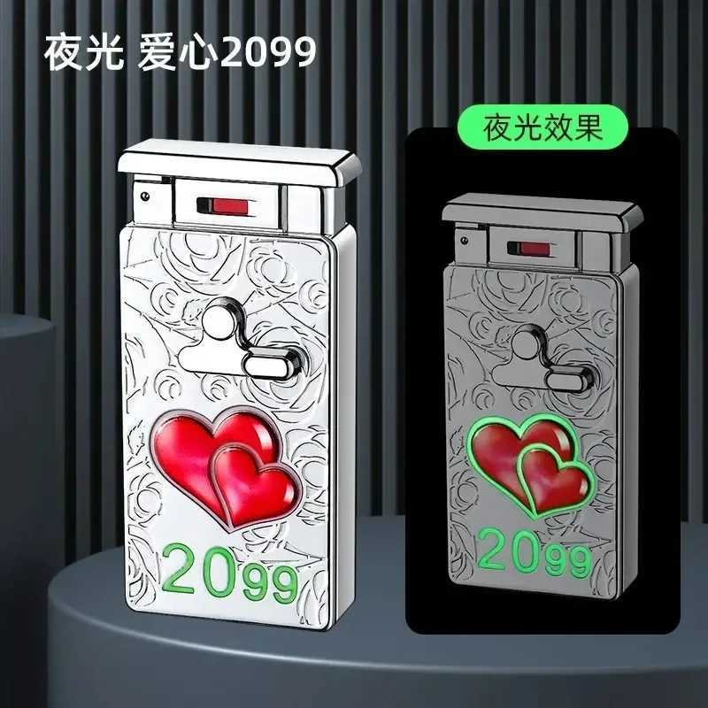 Dual Flame Smart Voice Control Lighter Touch Ignition Rechargeable Windproof Cigarette Lighter Colorful Design Outdoor Home Use C251016