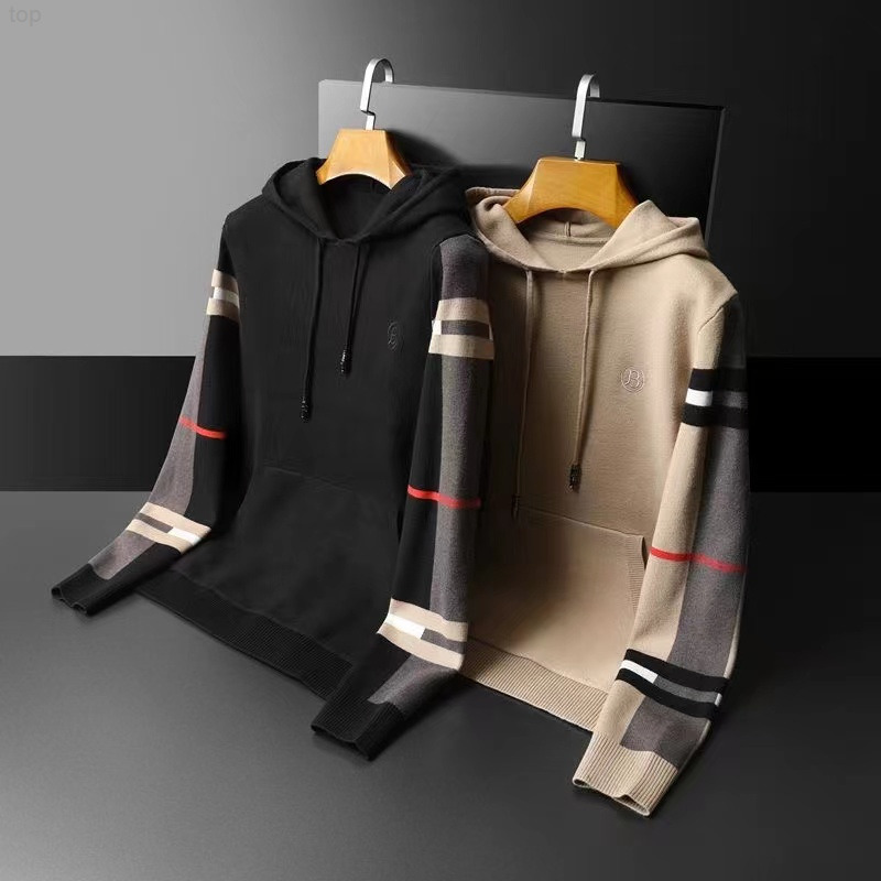 mens womens hoodies couple knitting clothing hoodie sweatshirt bur designer sweater plaid pocket long sleeve tshirt men women pullover burberries burberrys2 4IPK