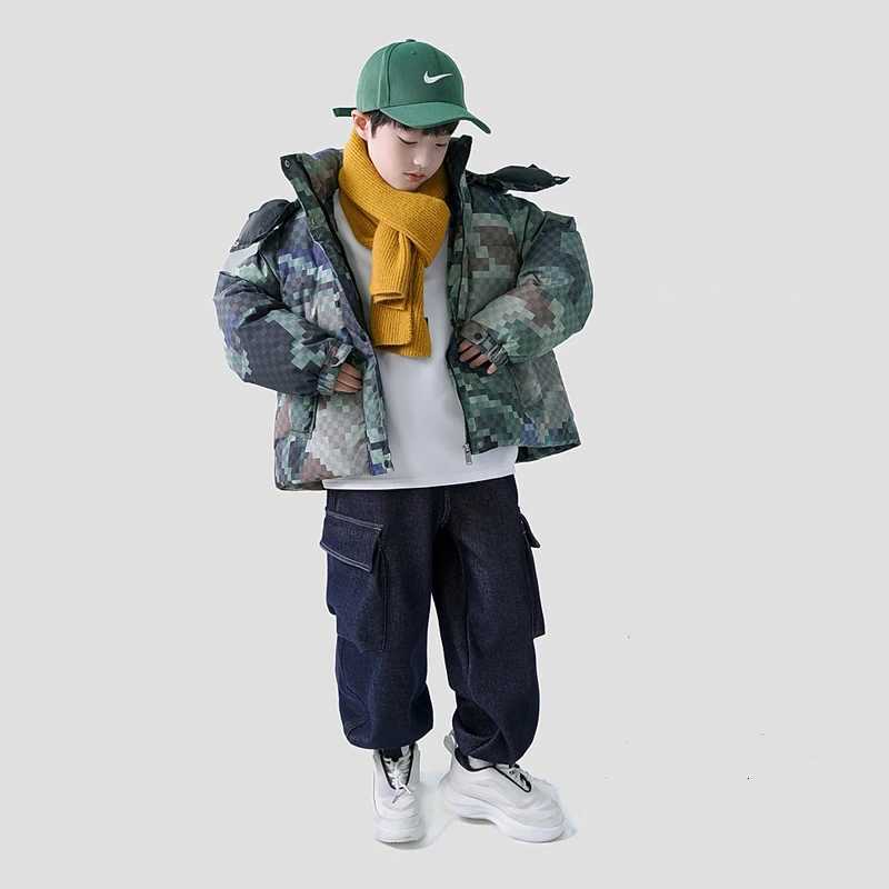 Boys Jacket Autumn Winter Childrens Cotton Coat Fashion Camouflage Jacket Warm Graphene Hooded Boys Clothes RM109T251016